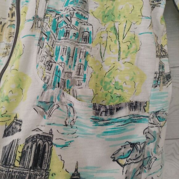 Onque Casual Zip Jacket Small Paris Lightweight Active Sporty Travel Zip up - Picture 4 of 8